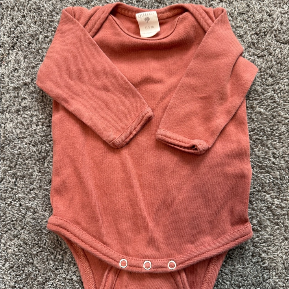 Kate Quinn Terracotta Long Sleeve Bodysuit